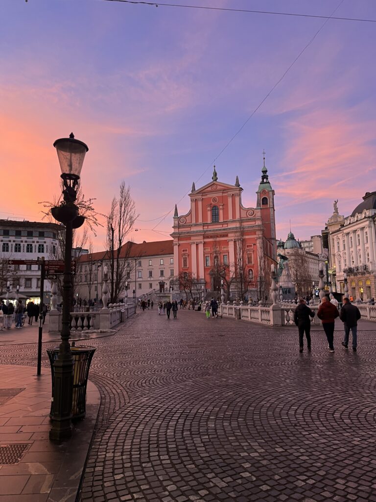 Visiter Ljubljana au coucher du soleil