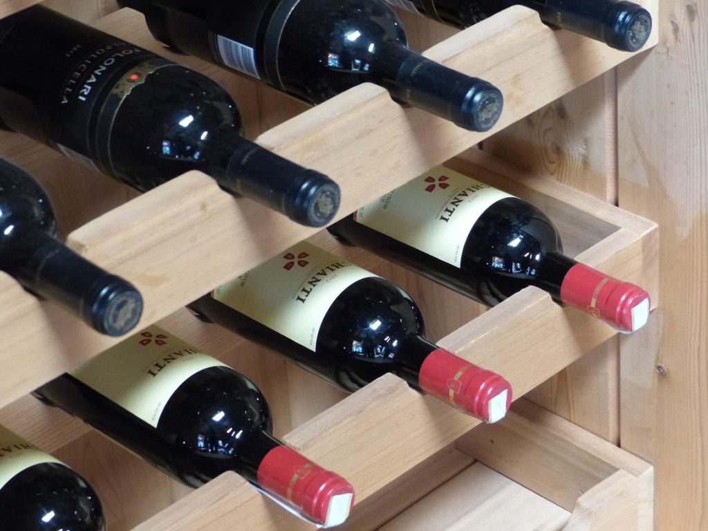 Bouteilles de vin Chianti