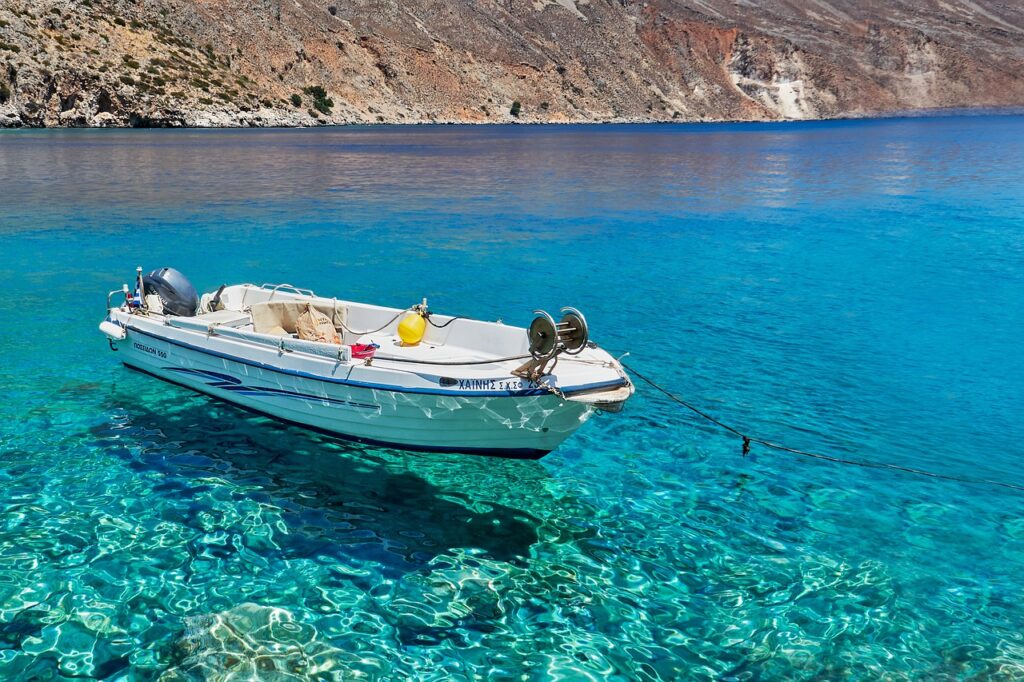 Sortie en bateau en Crète