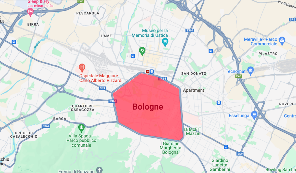 Centre-ville de Bologne