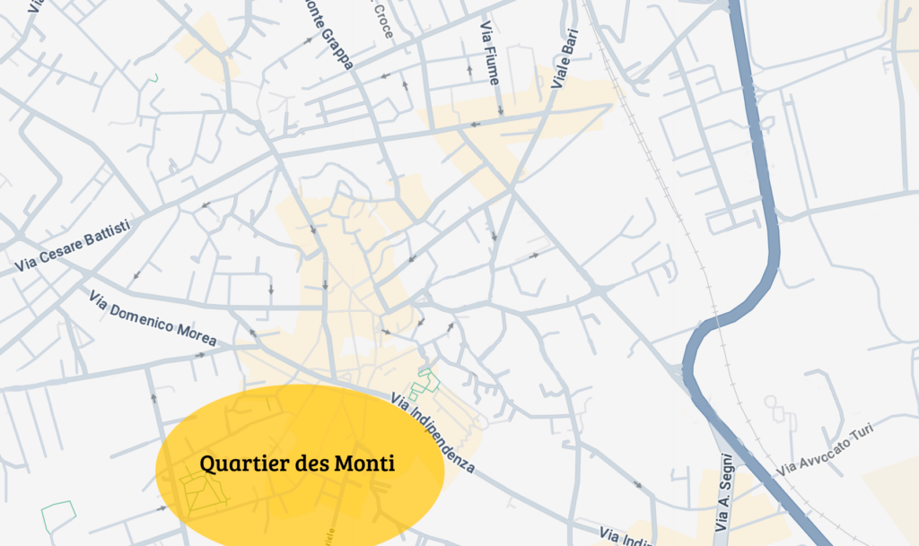 Carte quartier des Monti Alberobello