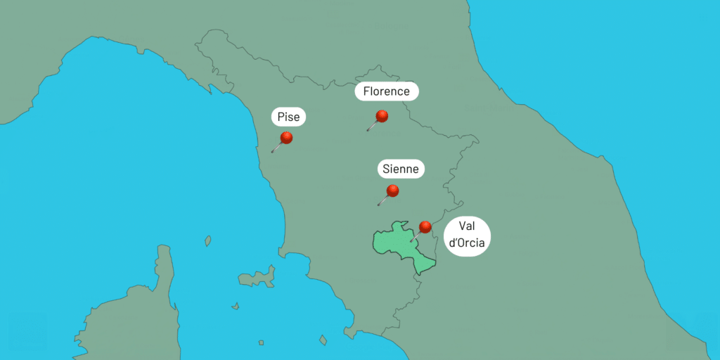 Carte Val d'Orcia